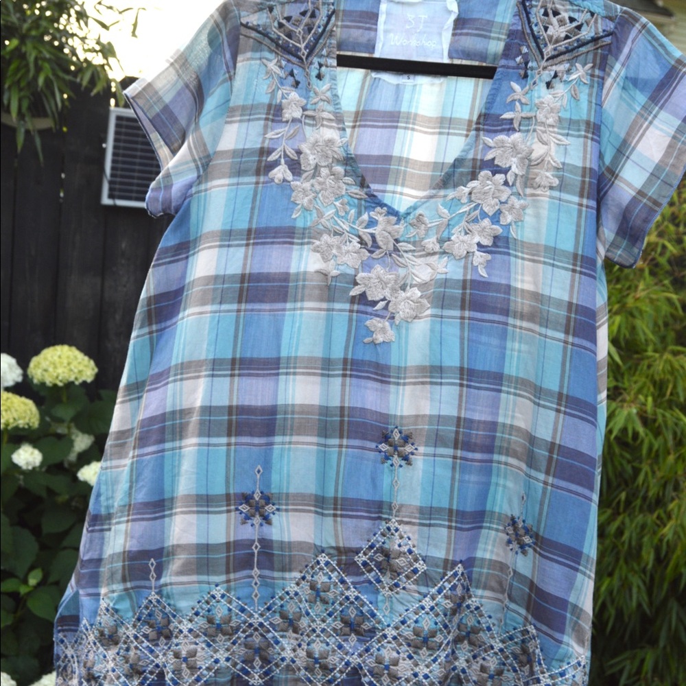 Embroidered top by Johnny Was. (C)